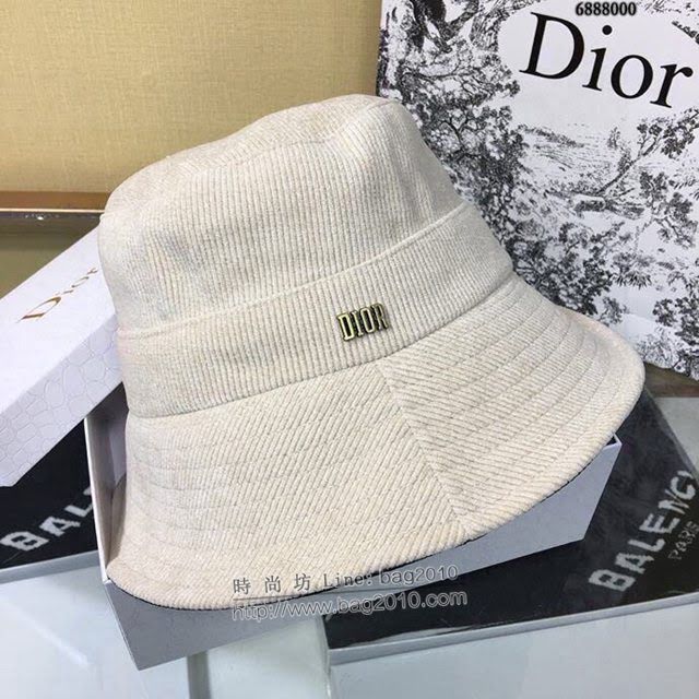 Dior女士帽子 迪奧燈芯絨雙面漁夫帽  mm1149